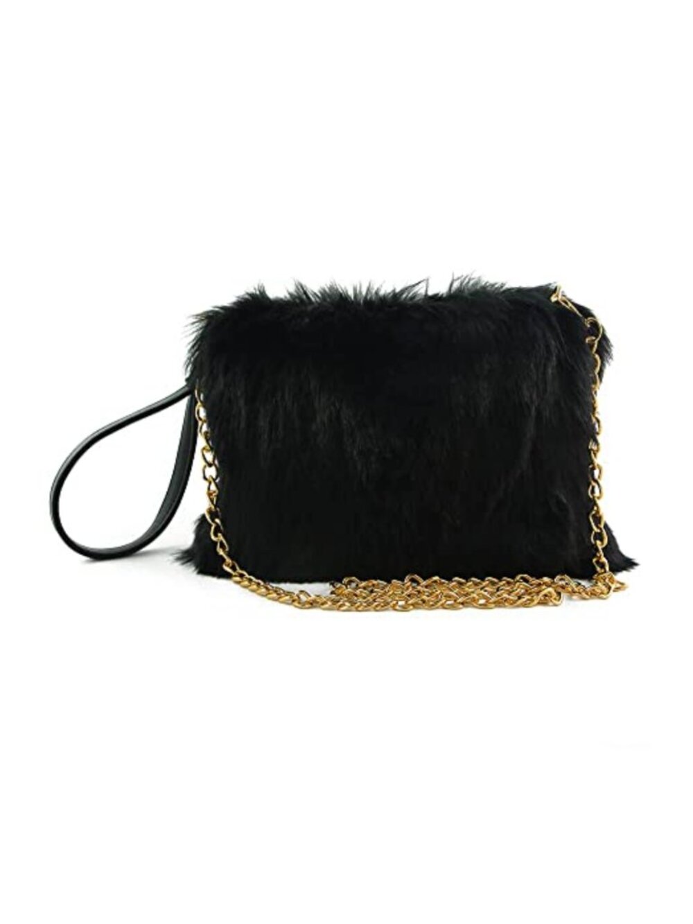 Faux Fur Evening Handbag for Women Crossbody Shoulder Bag Furry Purse